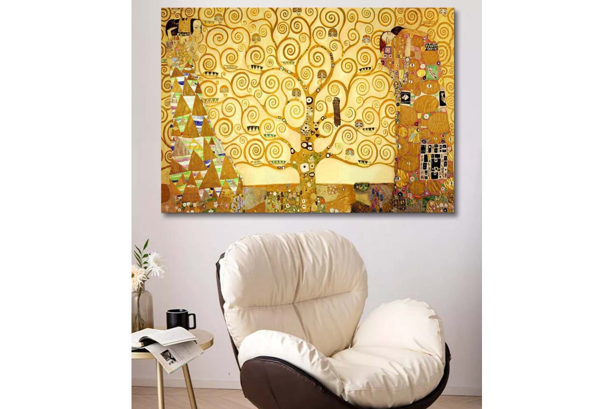 Tptsrgk4 - Gustav Klimt Tree of Life İsimli Başyapıt Eseri Kanvas Tablo