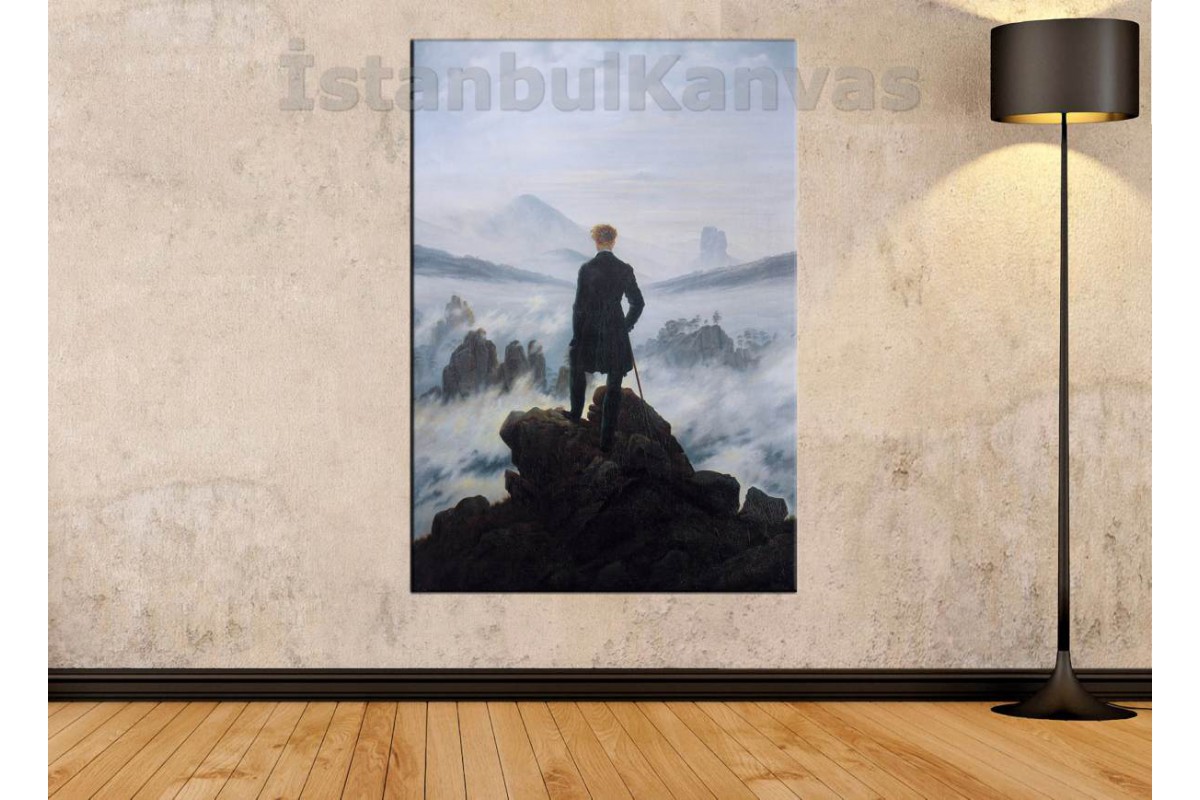 TptSkr13 - Caspar David Friedrich - Wanderer Above The Sea Of Fog Kanvas Tablo