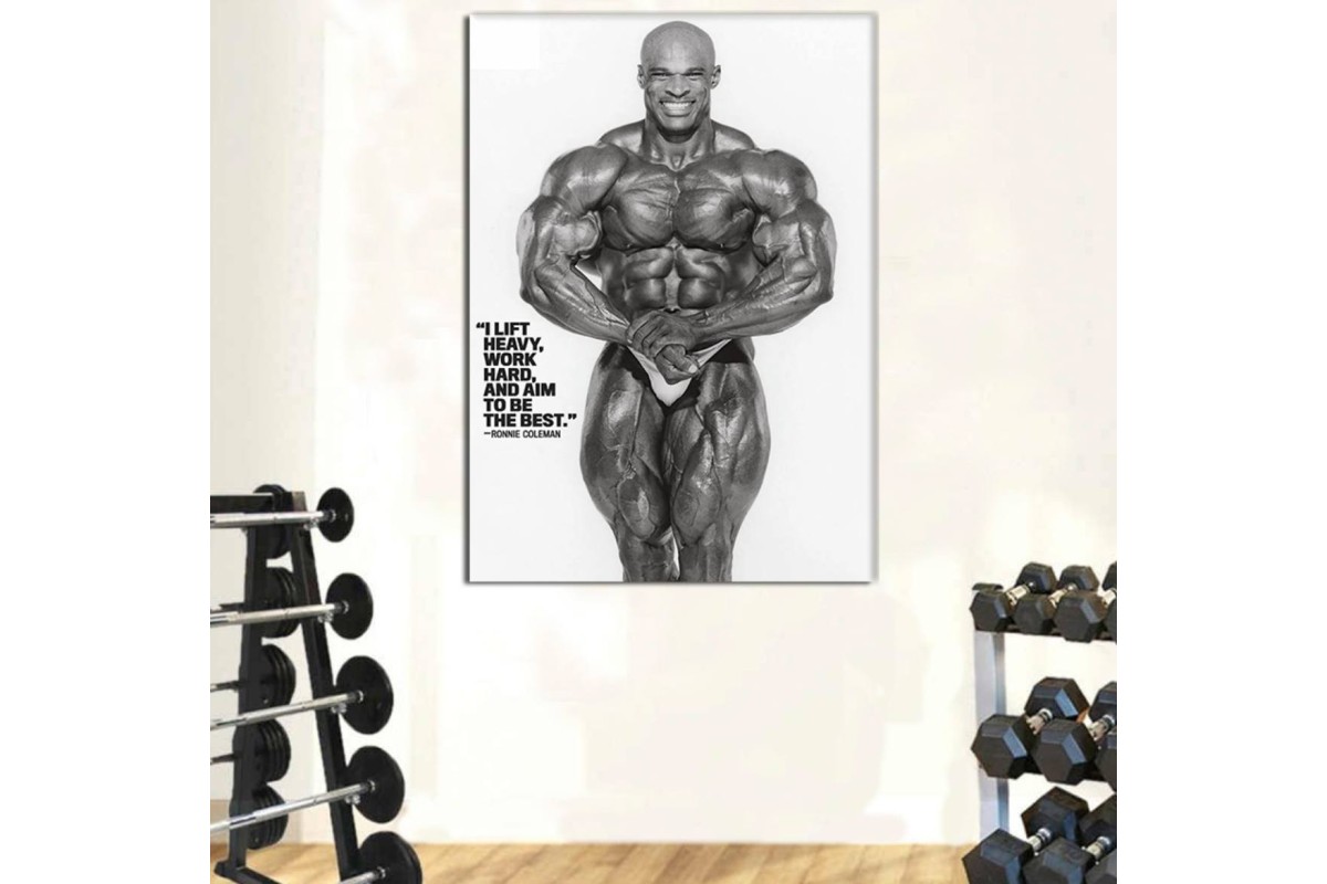 Tptsrss10 - Vücut Geliştirme Şampiyonu, Mr Olympia Ronnie Coleman Motivasyon Kanvas Tablo