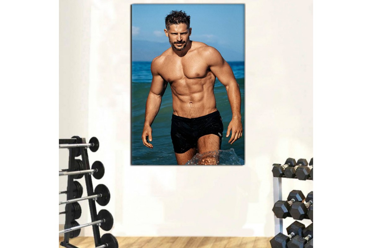 Tptsrss30 - Fit Vücutlu Aktör Joe Manganiello Bodybuilding Kanvas Tablo