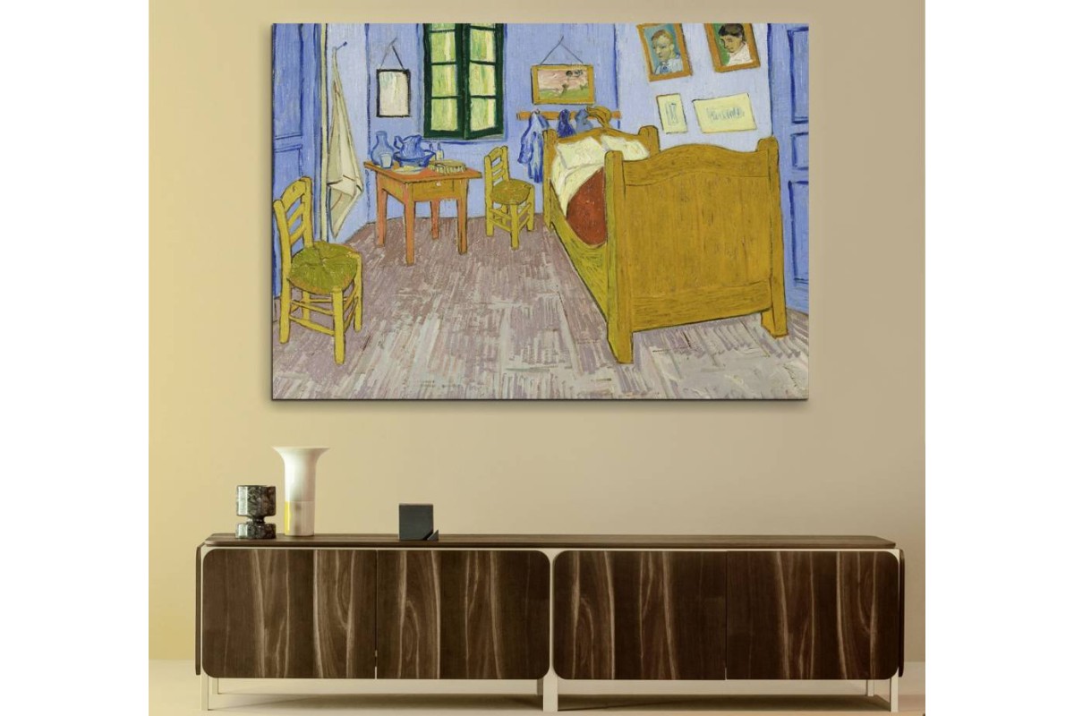 Tptsrvg3 - Vincent Van Gogh Bedroom - Yatakodası Soyut Kanvas Tablo